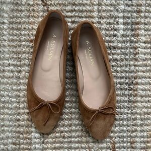 A. Soliani Amaretto Suede Ballet Flats EU size 36